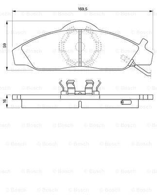 

Тормозные колодки Bosch дисковые 986424551