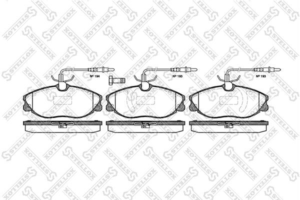 

Тормозные колодки Stellox дисковые 615014BSX