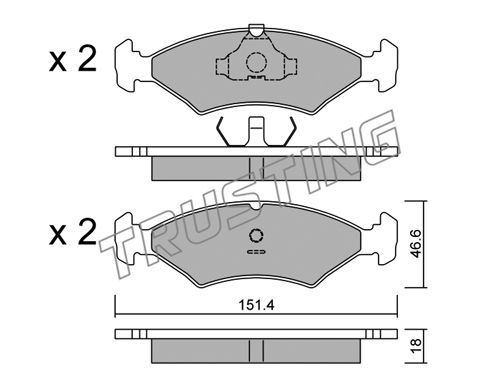 

Тормозные колодки TRUSTING дисковые 0310