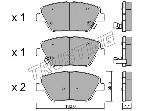 

Тормозные колодки TRUSTING дисковые 9610