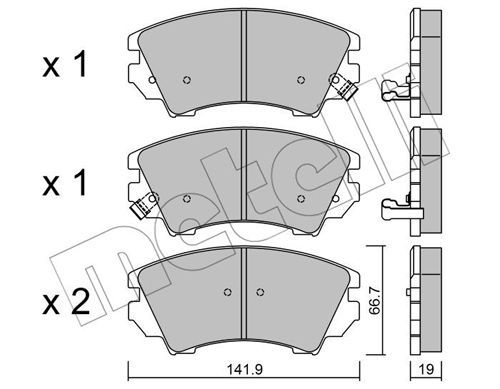 

Тормозные колодки METELLI дисковые 2208420
