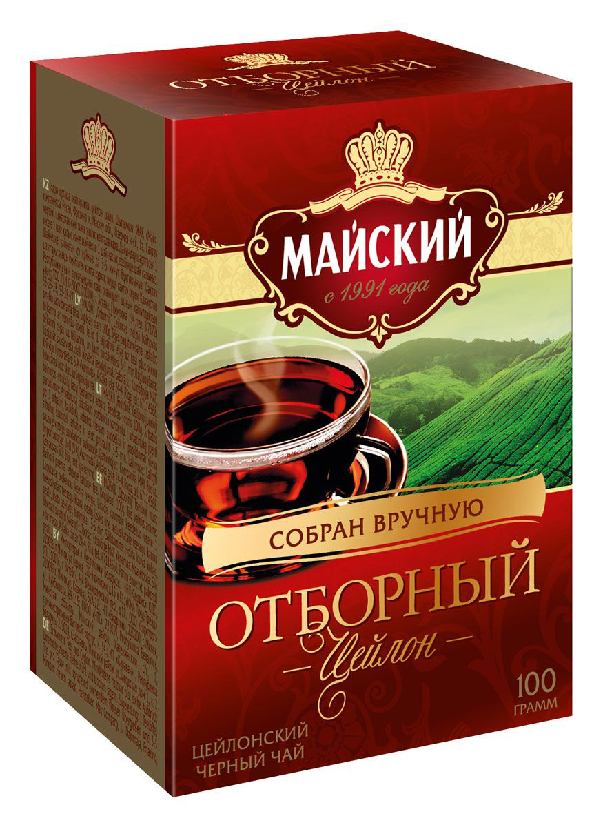

Чай черный Майский отборный листовой 100 г