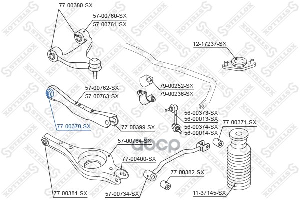 фото Сайлентблок stellox 7700370sx