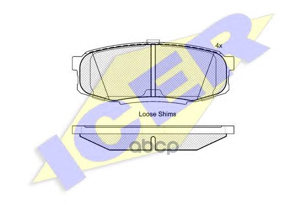 

Комплект тормозных колодок ICER 181875