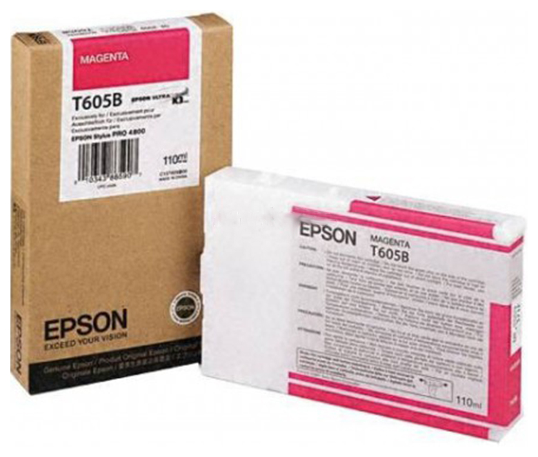 

Картридж для струйного принтера Epson T605B (C13T605B00) пурпурный, оригинал, C13T605B00