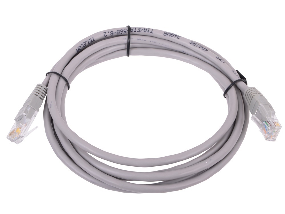 фото Кабель telecom rj45-rj45, m-m 2м grey (na102--2m)