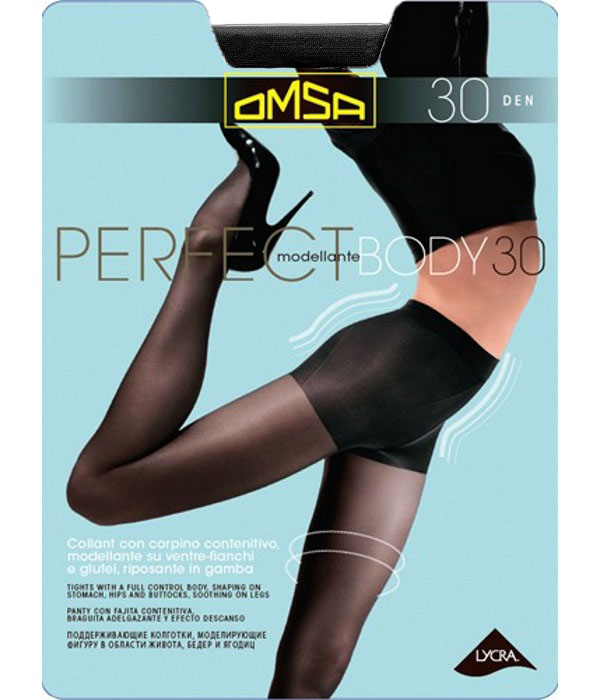 фото Колготки omsa perfect body 30 / nero (черный) / 2 (s)