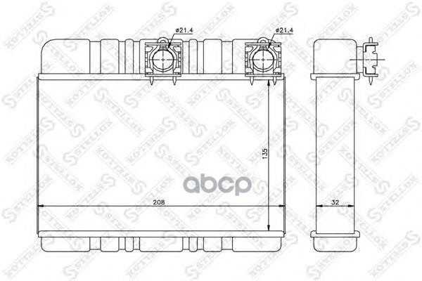 фото Радиатор печки stellox 1035081sx