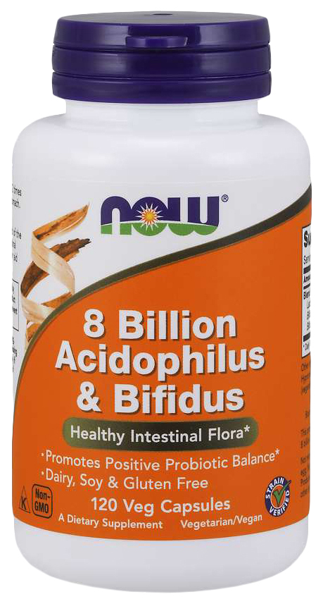 Для пищеварения NOW 8 Billion Acidophilus&Bifidus 120 капсул