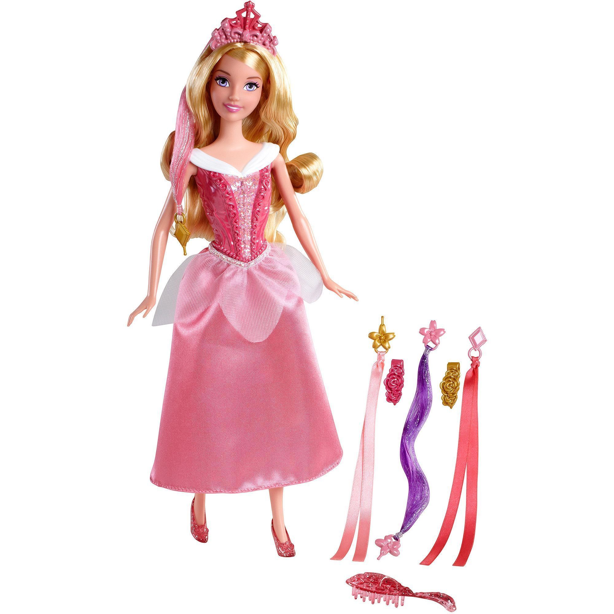 Кукла Disney Princess Аврора Спящая красавица Модные прически BDJ51