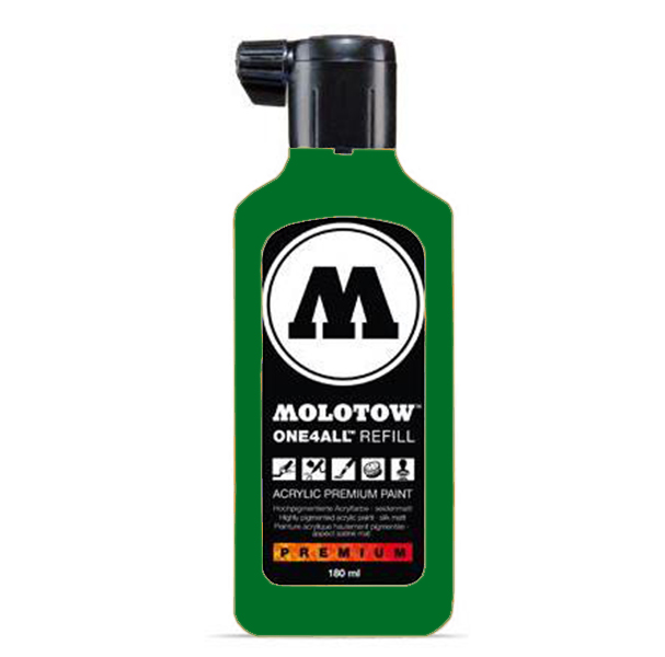 

Акриловая заправка для маркеров Molotow One4All 180мл, Зеленый, One4all 180мл Зеленые