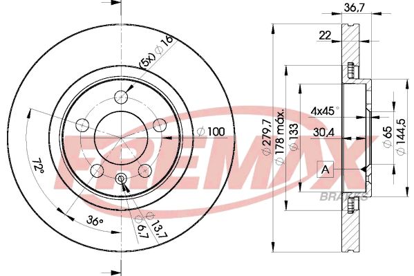 Тормозной диск FREMAX BD-5603