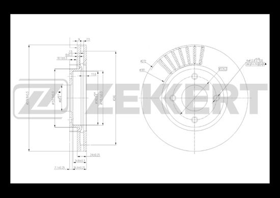 фото Тормозной диск zekkert bs-5259