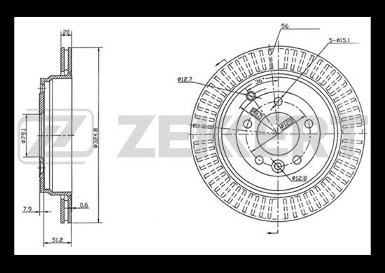 

Тормозной диск ZEKKERT BS-5778