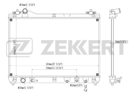 

Радиатор охлаждения двигателя ZEKKERT MK-1199