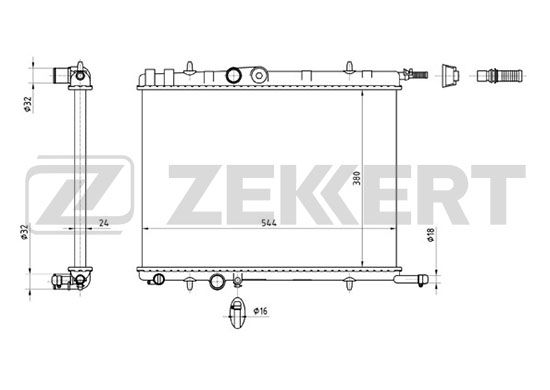 

Радиатор охлаждения двигателя ZEKKERT MK-1086