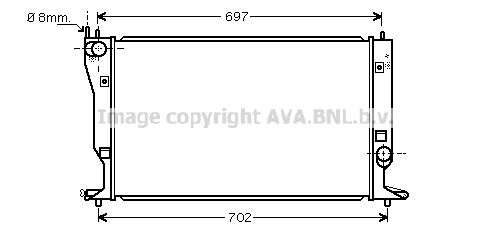 

Радиатор охлаждения двигателя AVA QUALITY COOLING TO2398