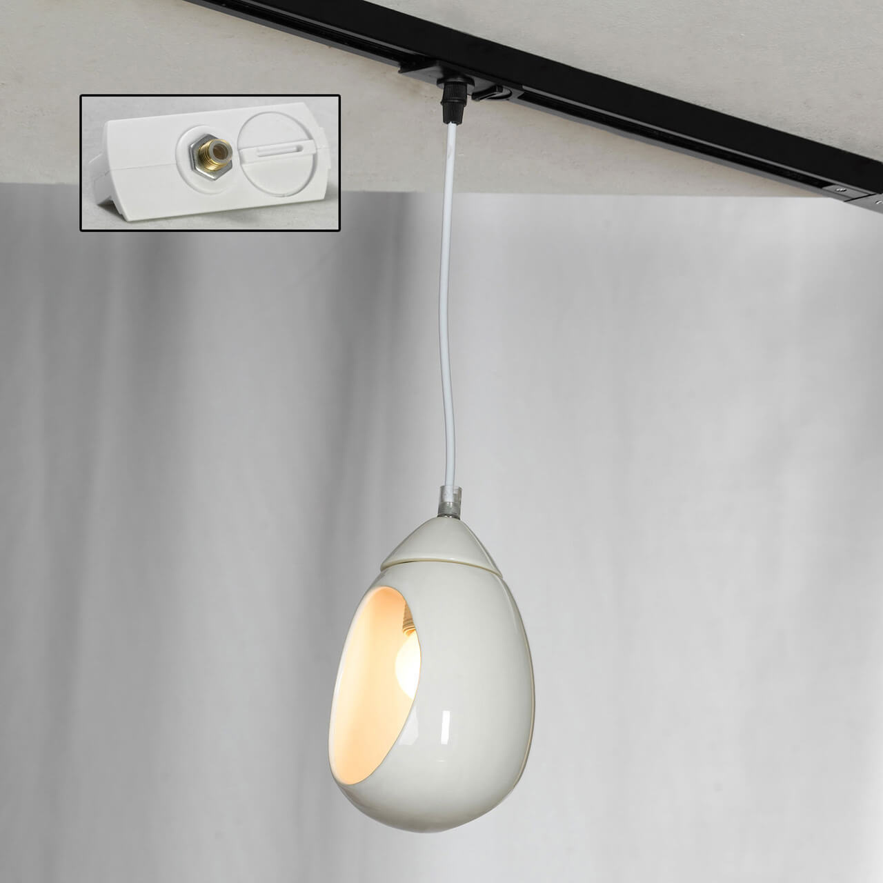 фото Трековый светильник однофазный lussole loft track lights lsp-8034-taw