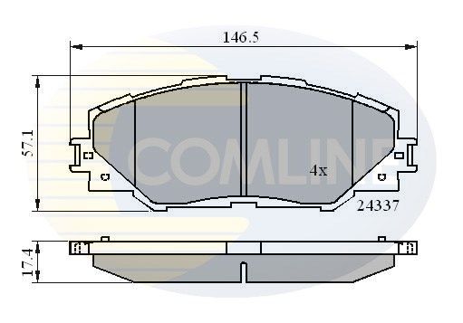 фото Комплект тормозных колодок, дисковый тормоз comline cbp01625