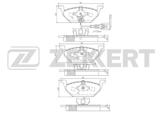 

Тормозные колодки ZEKKERT дисковые BS-1138