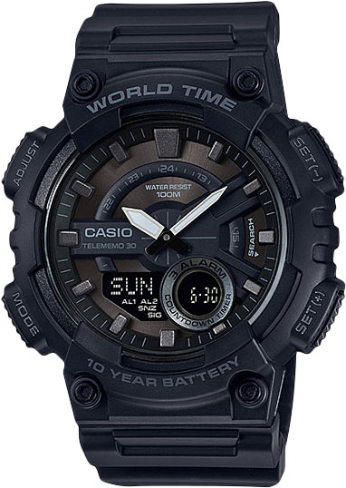 фото Наручные часы кварцевые мужские casio collection aeq-110w-1b