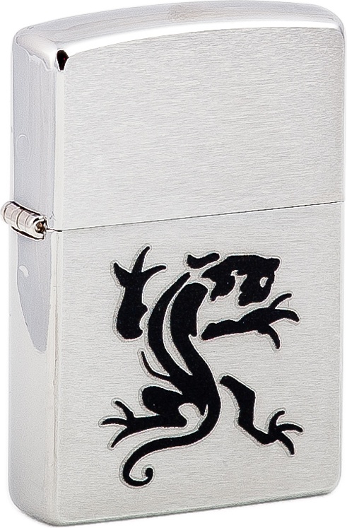 

Бензиновая зажигалка Zippo №200 Panther Brushed Chrome, Серебристый, №200 Panther