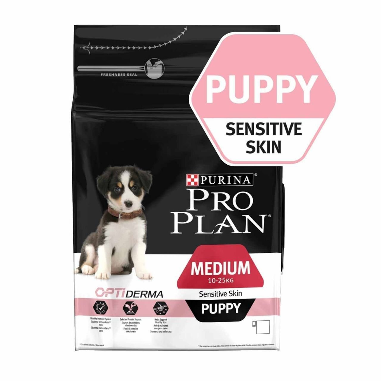 

Сухой корм для щенков PRO PLAN OptiDerma Medium Puppy, лосось, рис, 4шт по 3кг, OptiDerma Medium Puppy
