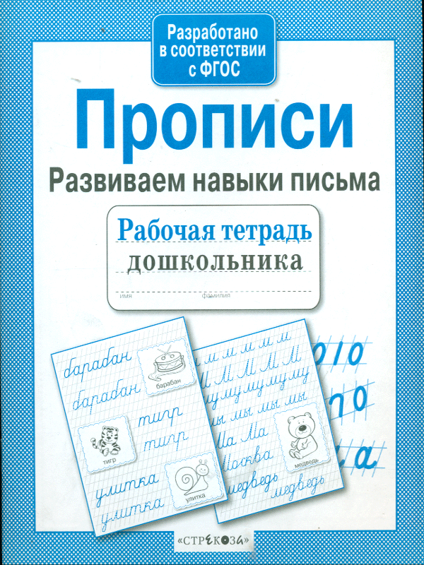 

Рабочая тетрадь дошкольника, прописи, Развиваем навыки письма (Фгос)