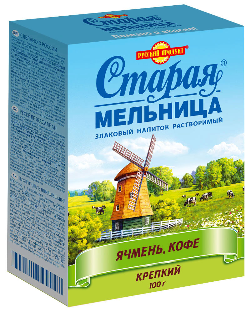 Напиток злаковый  Русский Продукт старая мельница с натуральным кофе летний 100 г