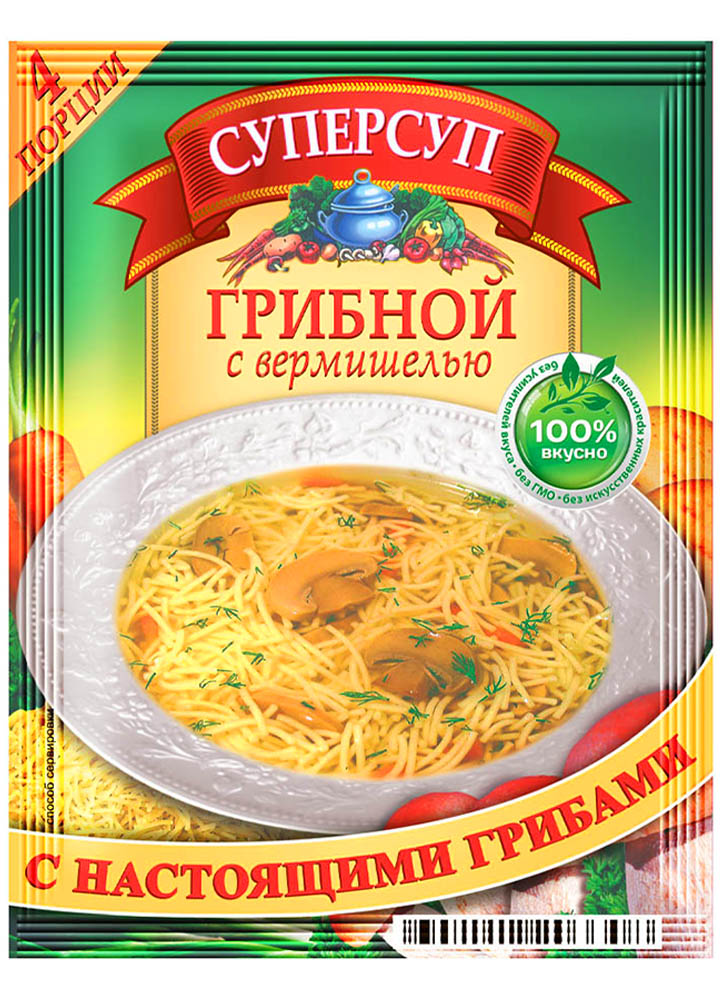 

Суперсуп Русский Продукт грибной с вермишелью 70 г