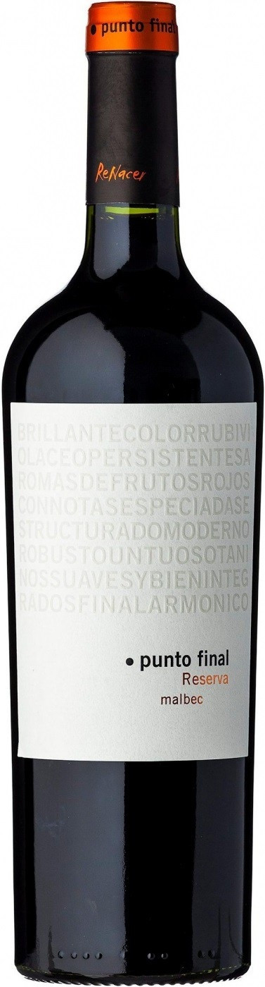 

Вино Renacer Punto Final Malbec Reserva 2015