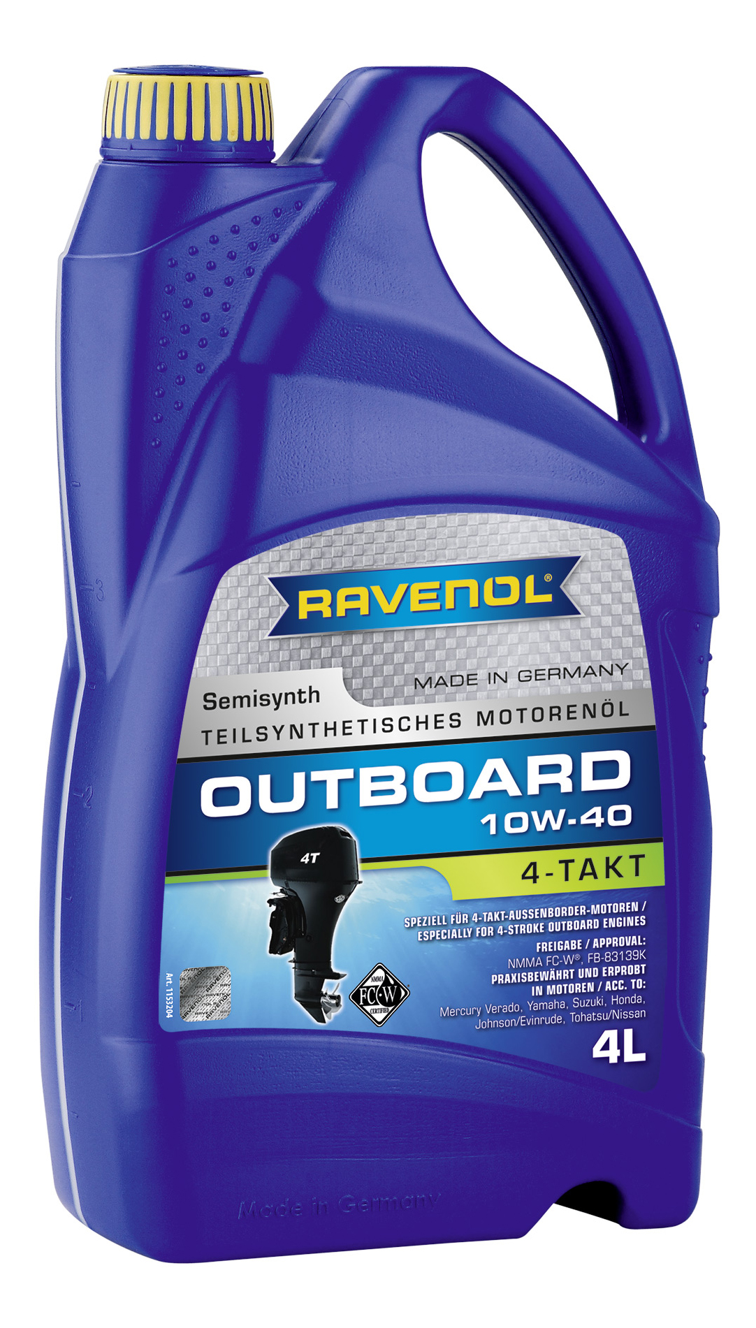 фото Моторное масло ravenol outboardoel 4t sae 10w-40 4л