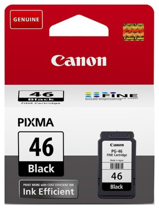 фото Картридж для струйного принтера canon pg-46 (9059b001) черный, оригинал