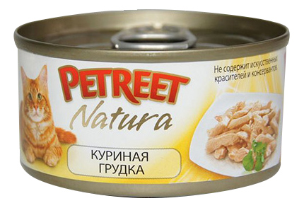 фото Консервы для кошек petreet natura, куриная грудка, 12шт по 70г