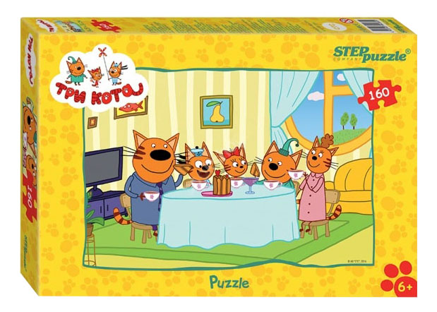 

Пазл Step Puzzle 160 деталей, три кота 160 деталей