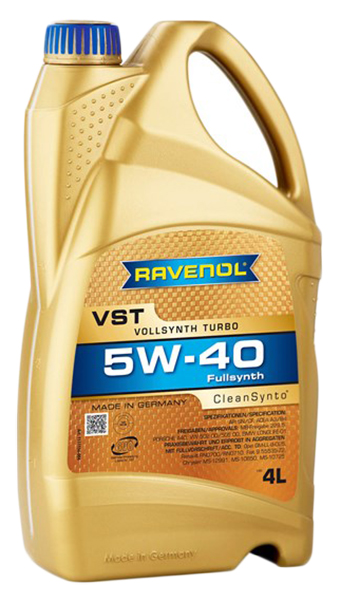 фото Моторное масло ravenol vst 5w40 4 л