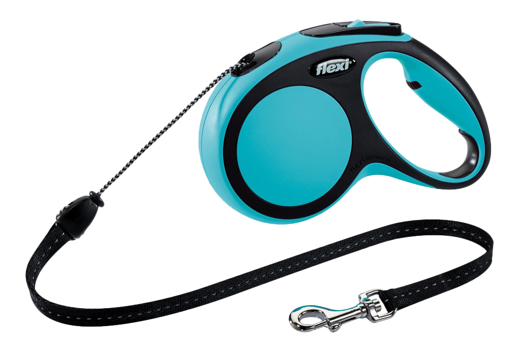 

Поводок-рулетка FLEXI New Comfort M, 5м, 20кг, трос, синий, New Comfort
