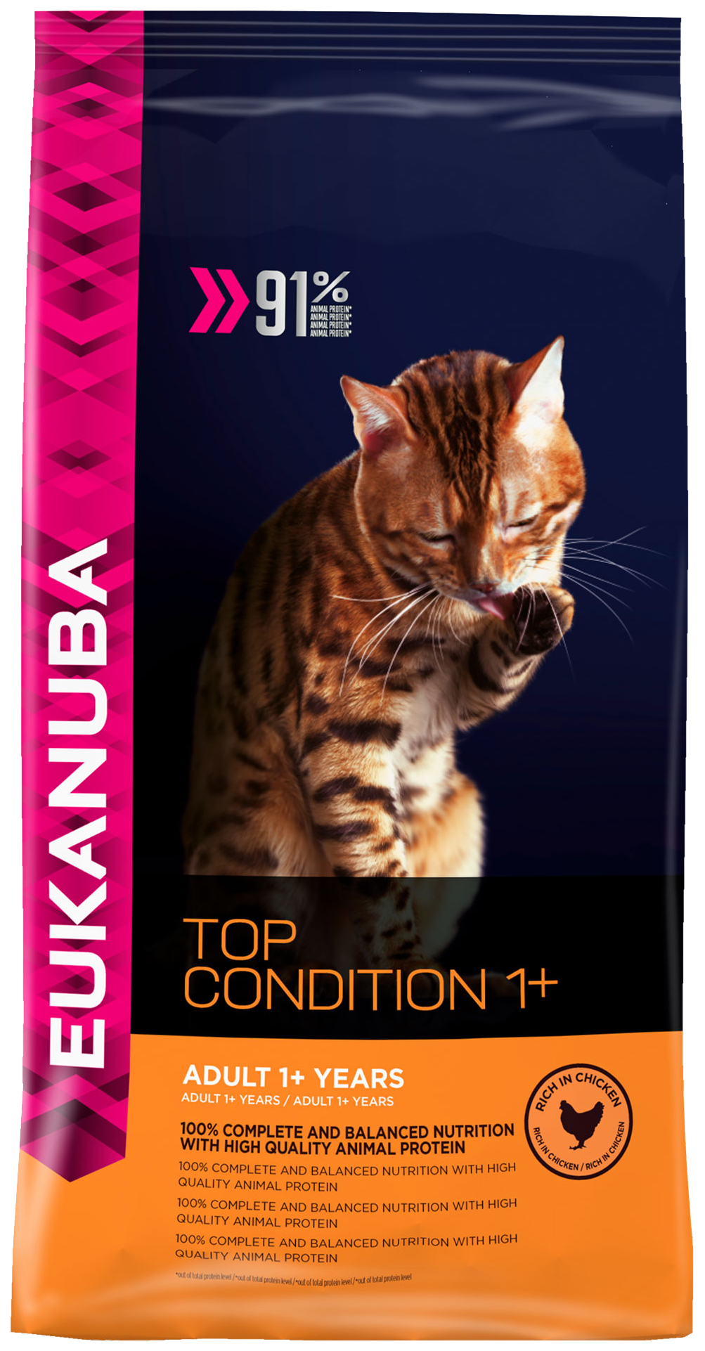 фото Сухой корм для кошек eukanuba top condition, домашняя птица, 10кг