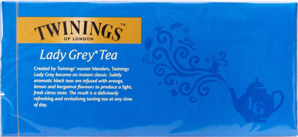 Чай черный Twinings lady grey tea 25 пакетиков