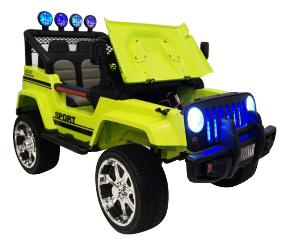 

Электромобиль Jeep зеленый RIVERTOYS, Jeep зеленый