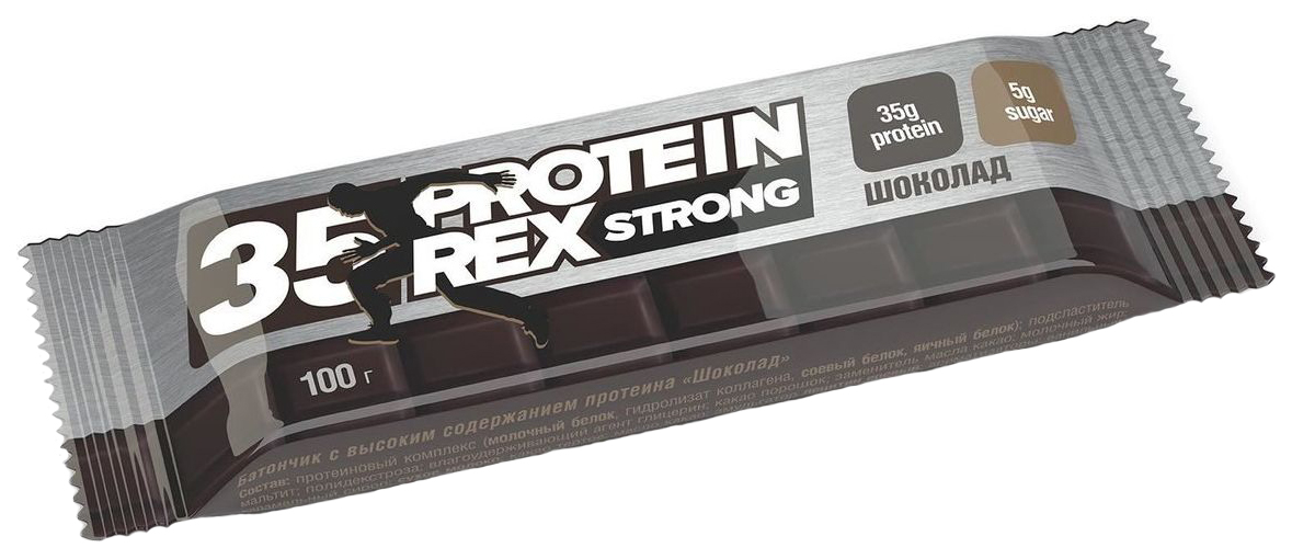 фото Протеиновый батончик proteinrex strong 100 г шоколад