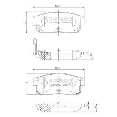 

Тормозные колодки дисковые Nipparts J3613018