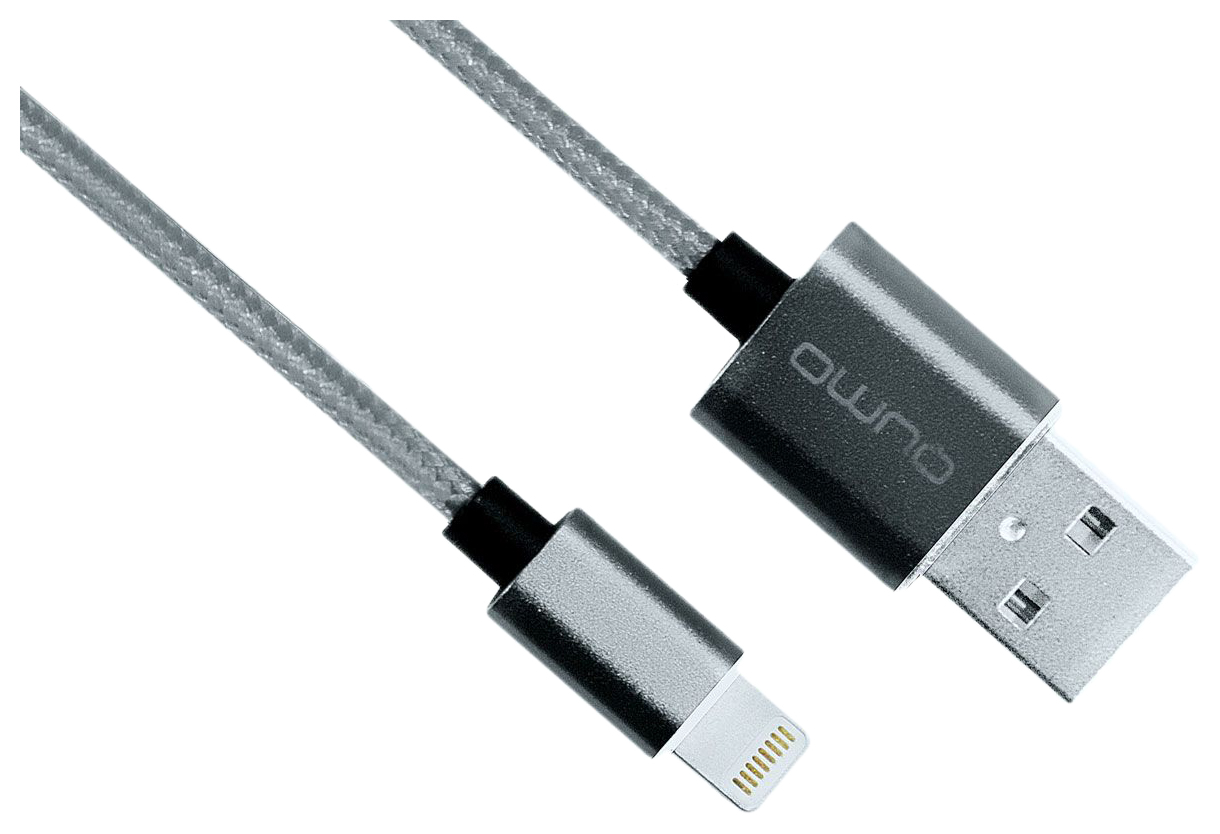 Кабель QUMO Lightning 1м Grey