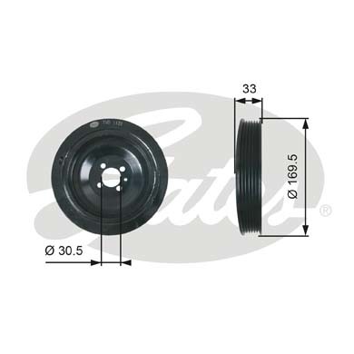 

Шкив Gates TVD1131