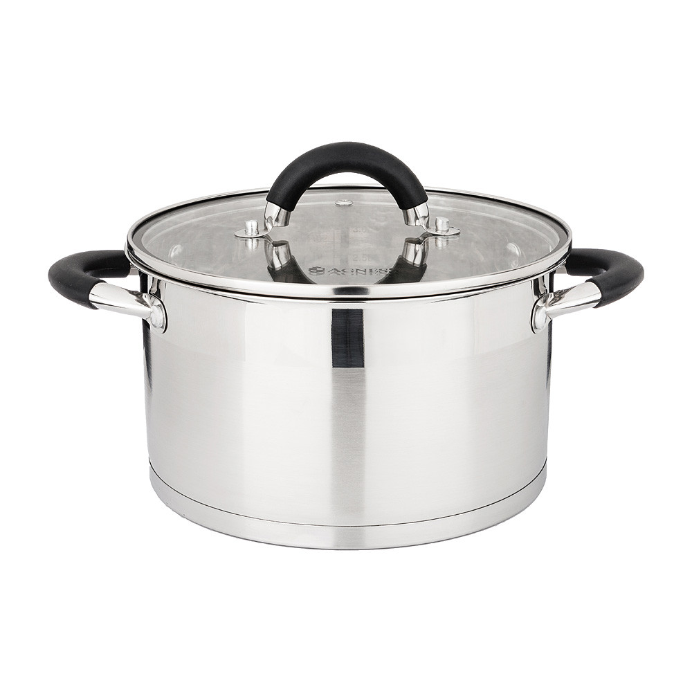 фото Кастрюля agness 3,5 л cooklady metalware