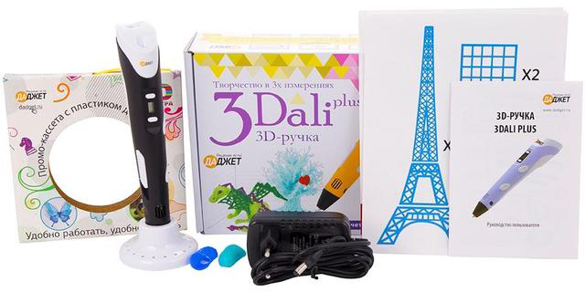 

3D-ручка Даджет 3Dali Plus KIT FB0021B Black, 3Dali Plus