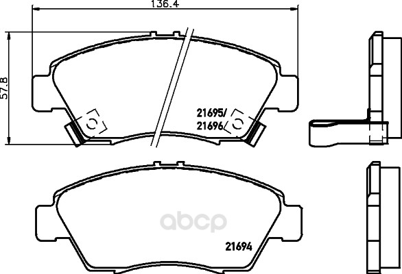 

Тормозные колодки HELLA PAGID/BEHR дисковые 8DB355016461