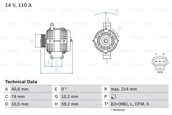 

Генератор BOSCH 0 986 045 370