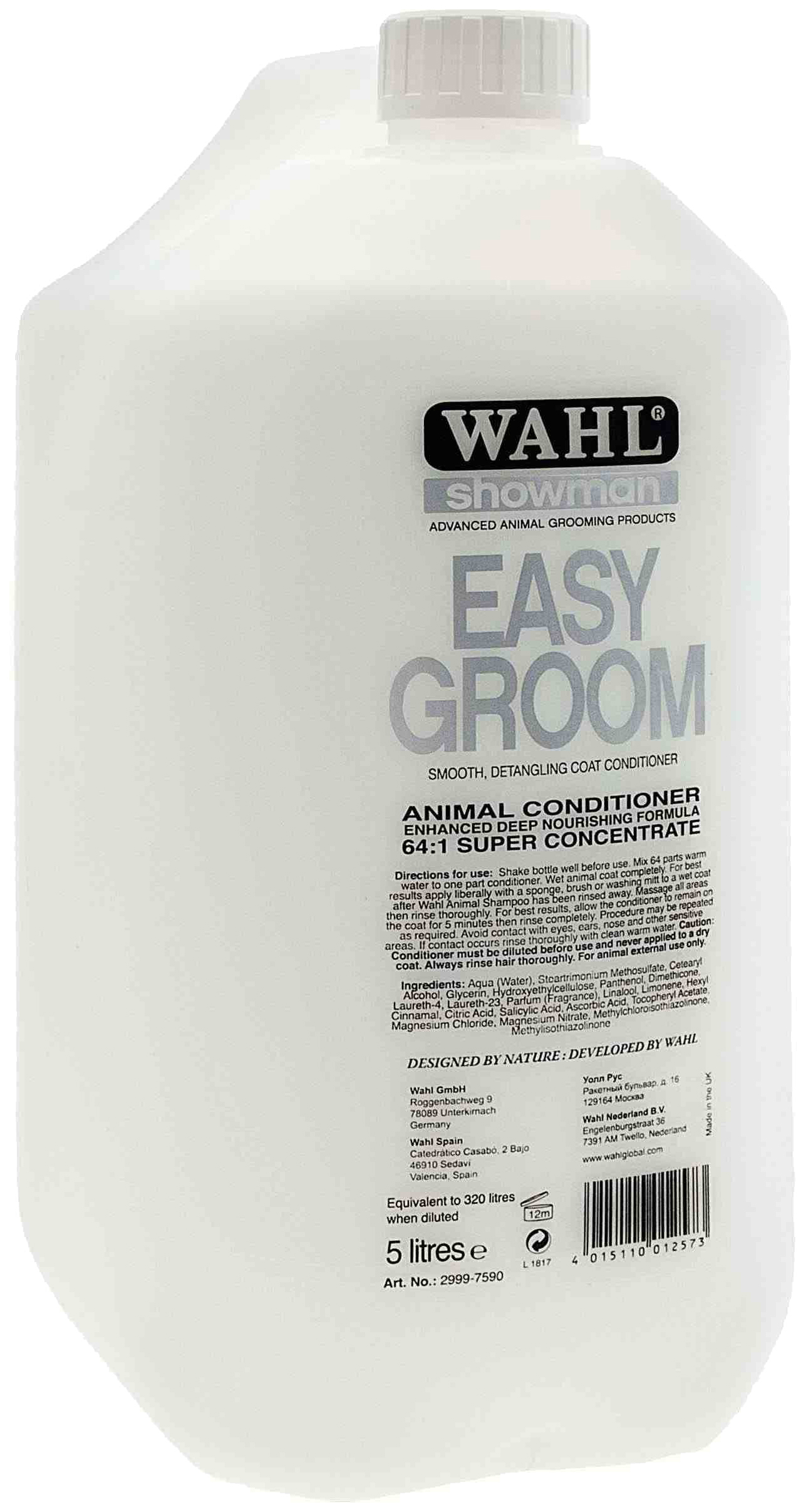

Кондиционер для кошек и собак MOSER Wahl Easy Groom универсальный, витамин Е, 5 л