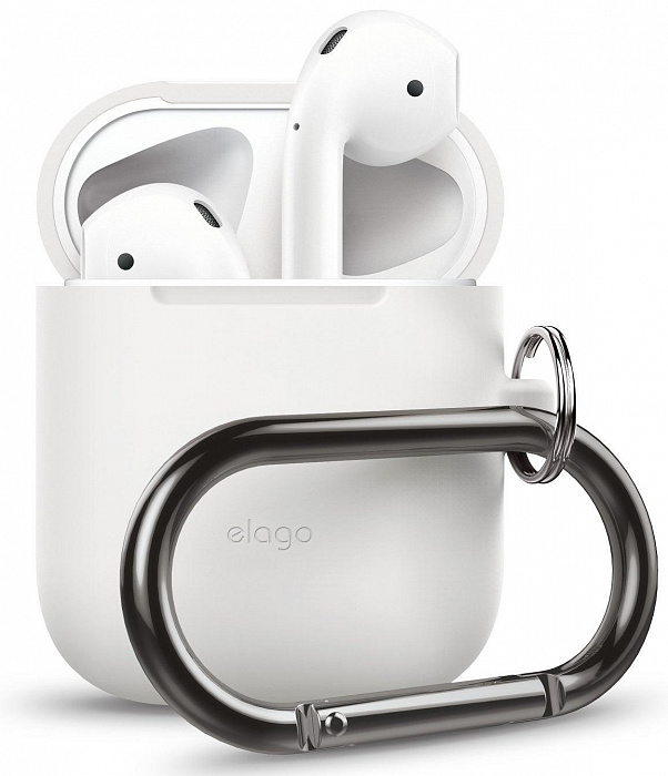 фото Чехол elago airpods hang case (eapsc-hang-wh) для зарядного кейса airpods (white)